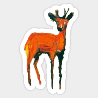 artsy deer Sticker